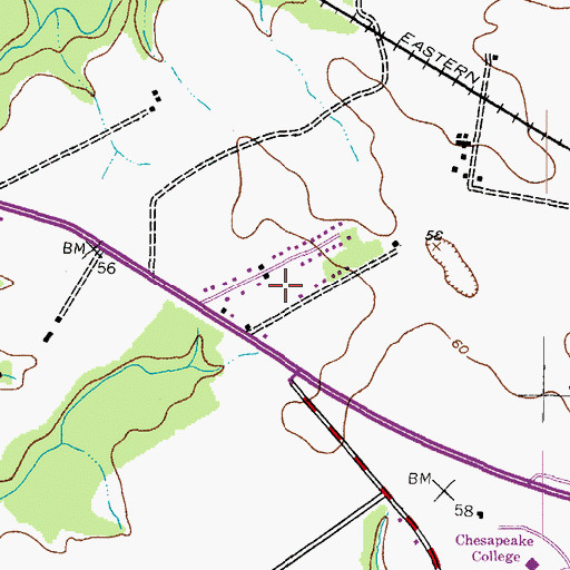 Topographic Map of Scottown, MD