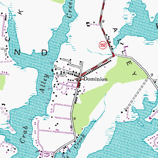 Topographic Map of Shining Light Church, MD