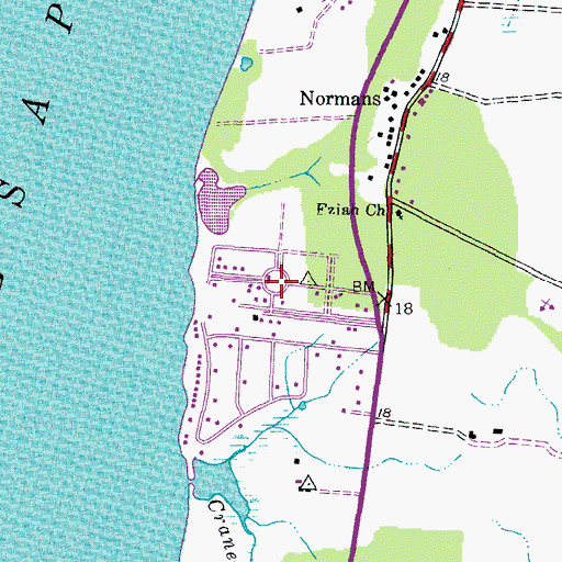 Topographic Map of Sunny Isle of Kent, MD
