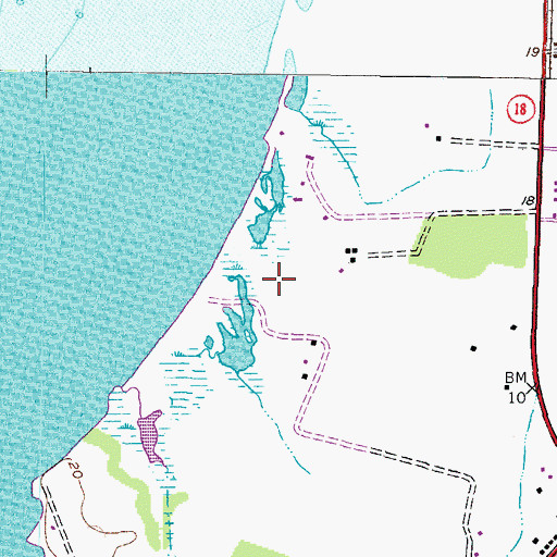 Topographic Map of Terrapin Beach Park, MD