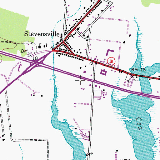 Topographic Map of Thompson Creek Shopping Center, MD