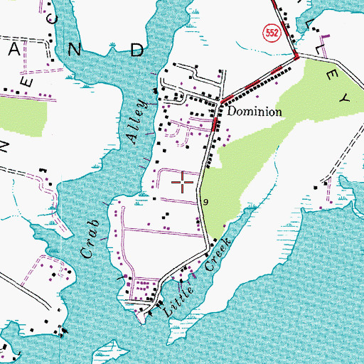 Topographic Map of Walnut Shores, MD