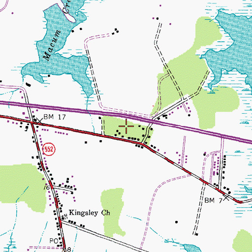 Topographic Map of Watermans Business Park, MD