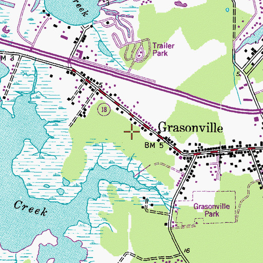Topographic Map of Watersman, MD
