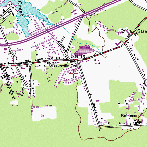Topographic Map of White House Acres, MD