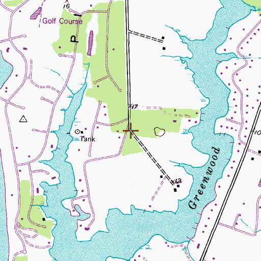 Topographic Map of Windward Cove, MD