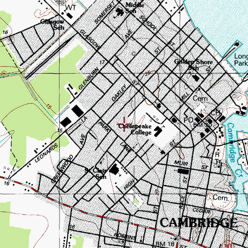 Topographic Map of American Legion Park, MD