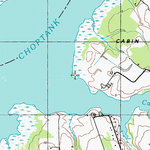 Topographic Map of Andertons Point, MD
