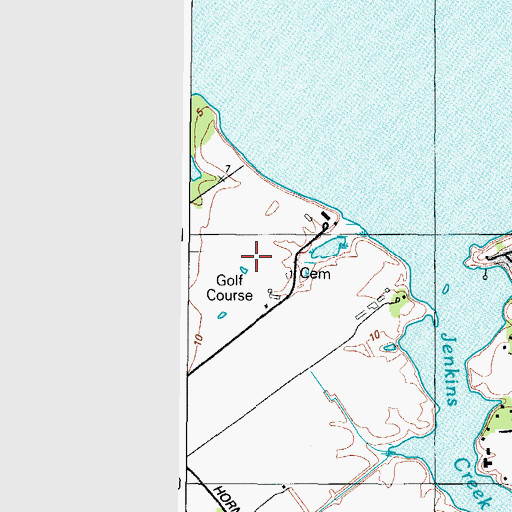 Topographic Map of Cambridge Country Club, MD