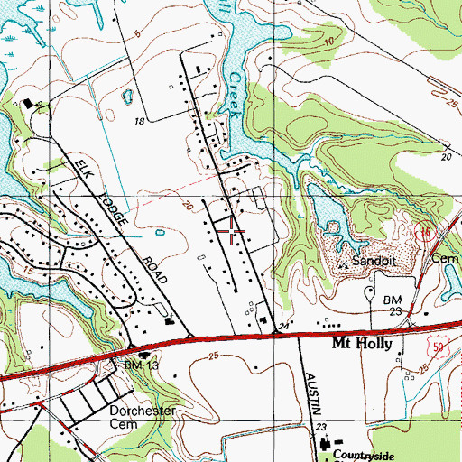 Topographic Map of Cannon Acres, MD
