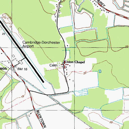 Topographic Map of Cardtown, MD