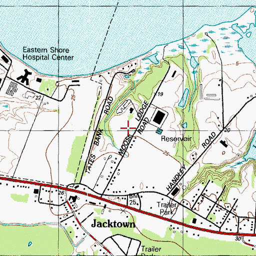 Topographic Map of Cedar Woods, MD