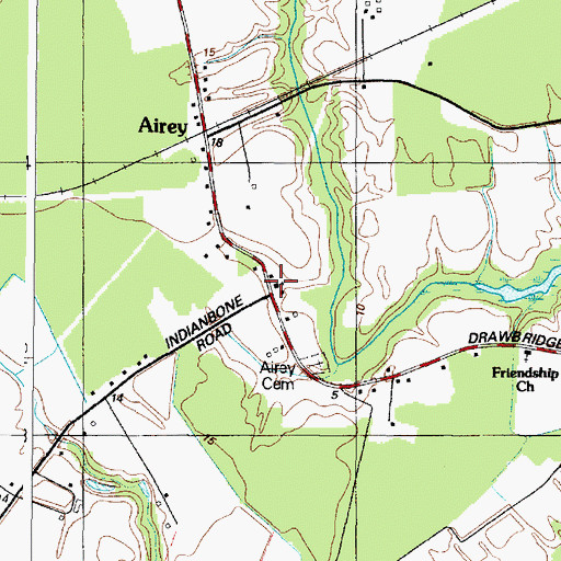 Topographic Map of Christ United Methodist Church, MD
