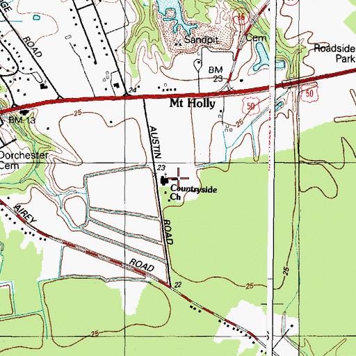 Topographic Map of Countryside School, MD