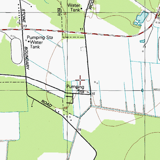 Topographic Map of Eastern Shore Hospital Center, MD