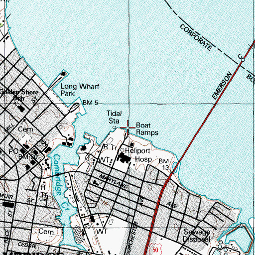 Topographic Map of Eaton Point, MD