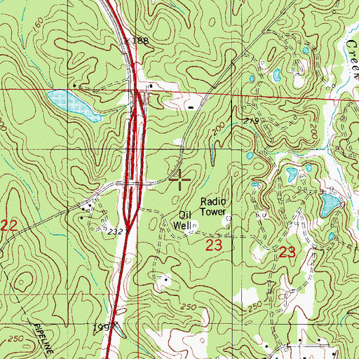 Topographic Map of El Dorado Recreation Complex, AR