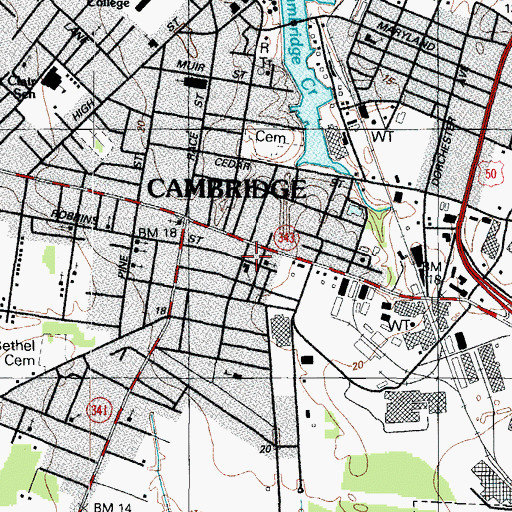 Topographic Map of Emmanuel United Church of Christ, MD