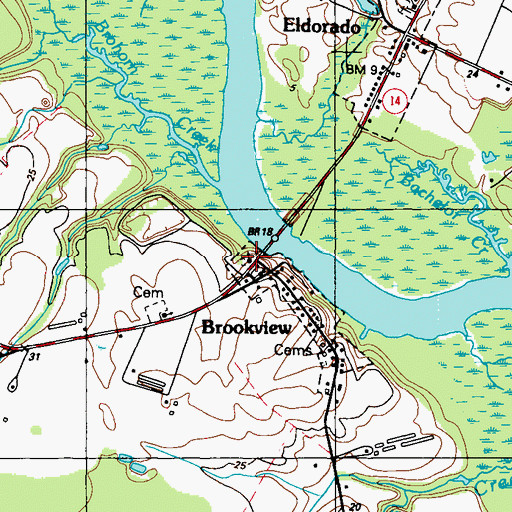Topographic Map of Evangelical Church of God, MD