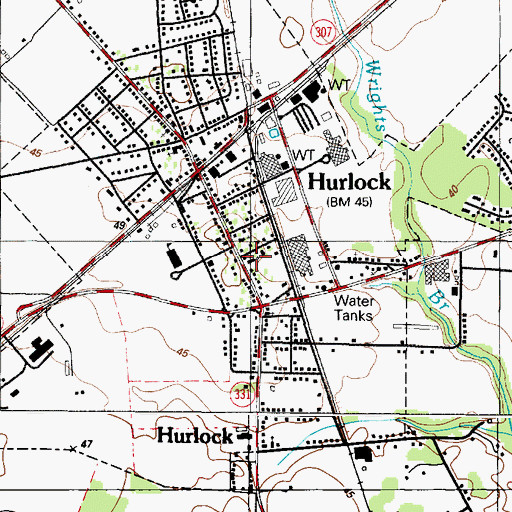 Topographic Map of First Baptist Church, MD
