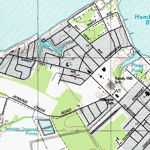 Topographic Map of Garden Estates, MD
