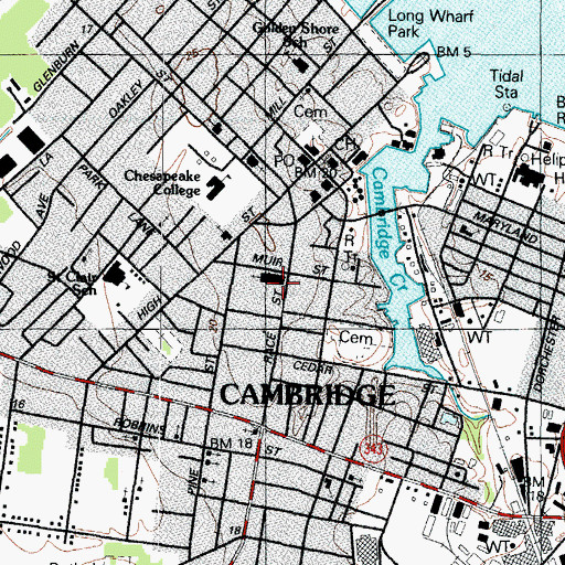 Topographic Map of Grace United Methodist Church, MD