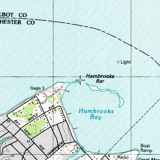 Topographic Map of Hambrooke Point, MD