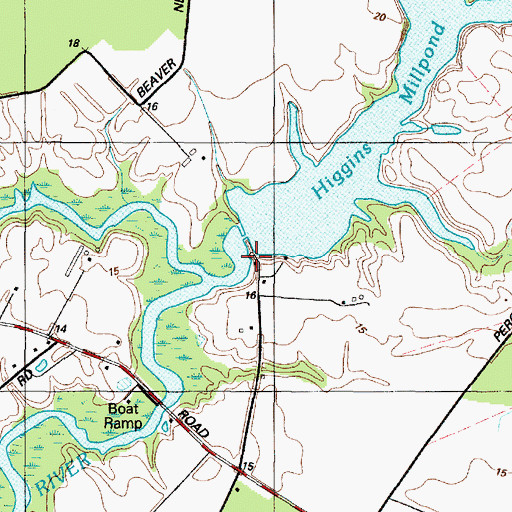 Topographic Map of Higgins Mill (historical), MD