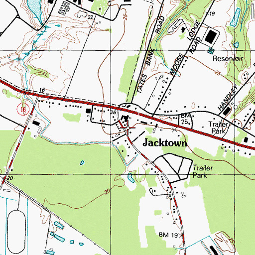 Topographic Map of Jacktown, MD
