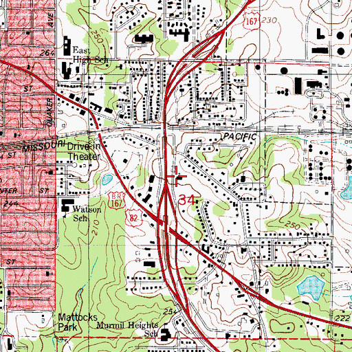 Topographic Map of Faith Assembly of God Church, AR