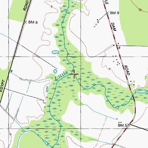 Topographic Map of Little Maple Dam Branch, MD