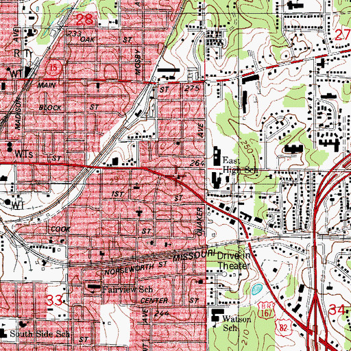 Topographic Map of Faith Fellowship Missionary Baptist Church, AR
