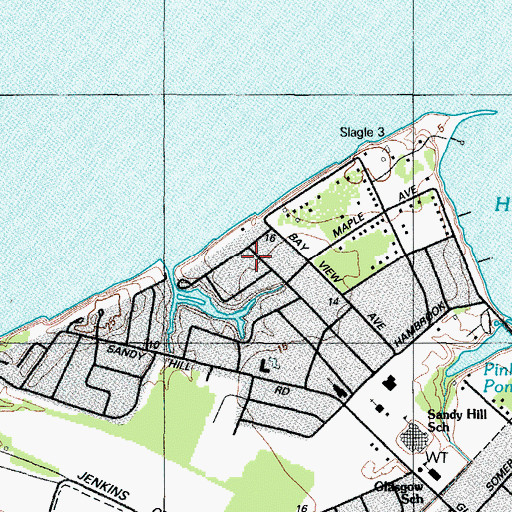 Topographic Map of Lodgecliff, MD