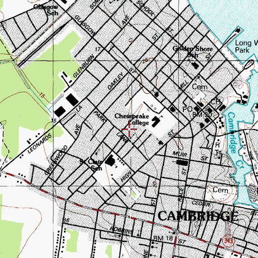 Topographic Map of Mount Sinai Missionary Baptist Church, MD