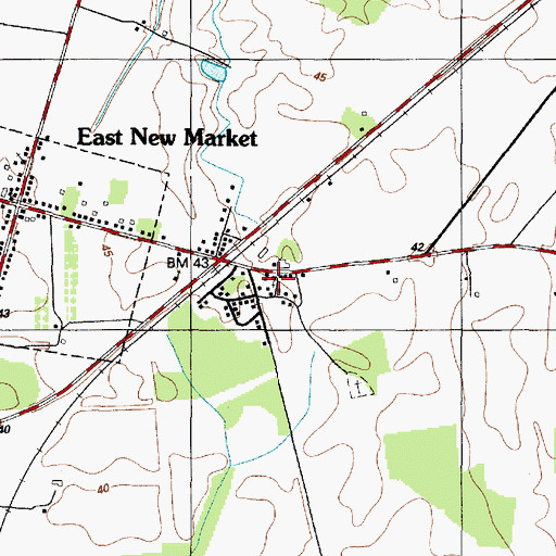 Topographic Map of Mount Zion United Methodist Church, MD