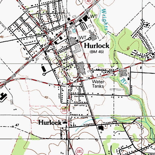 Topographic Map of Muhammed Temple, MD