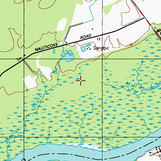 Topographic Map of Nanticoke Boy Scout Reservation, MD