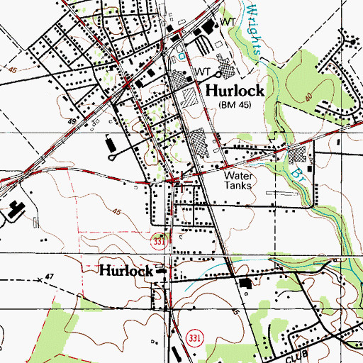 Topographic Map of Pilgrim Holiness Church, MD