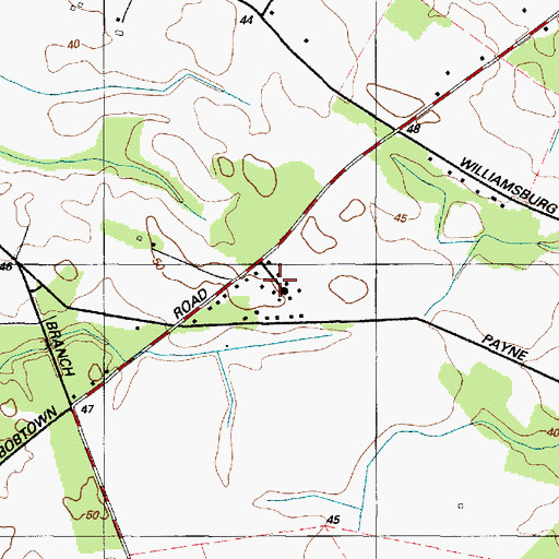 Topographic Map of Piney Grove Estates, MD