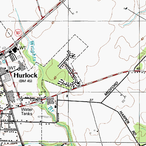 Topographic Map of Prospect Hills, MD