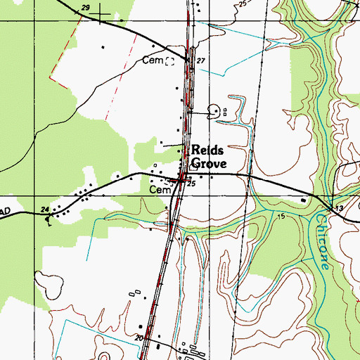 Topographic Map of Reids Grove United Methodist Church, MD