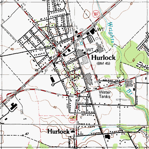 Topographic Map of Saint Andrews Episcopal Church, MD