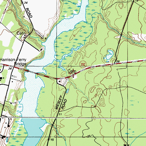 Topographic Map of Saint Pauls Cemetery, MD