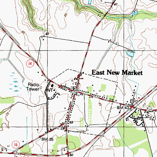 Topographic Map of Saint Stephens Episcopal Church, MD