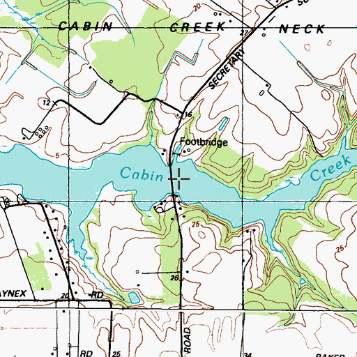 Topographic Map of Suicide Bridge, MD