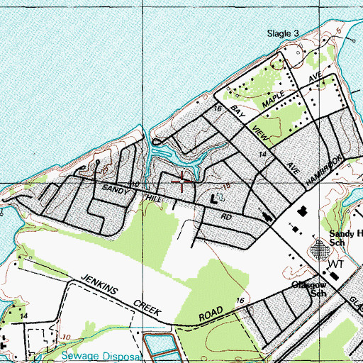 Topographic Map of Treeland, MD