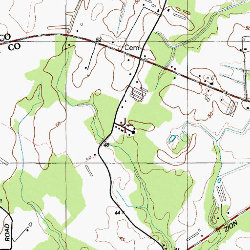 Topographic Map of White Oak Manor, MD