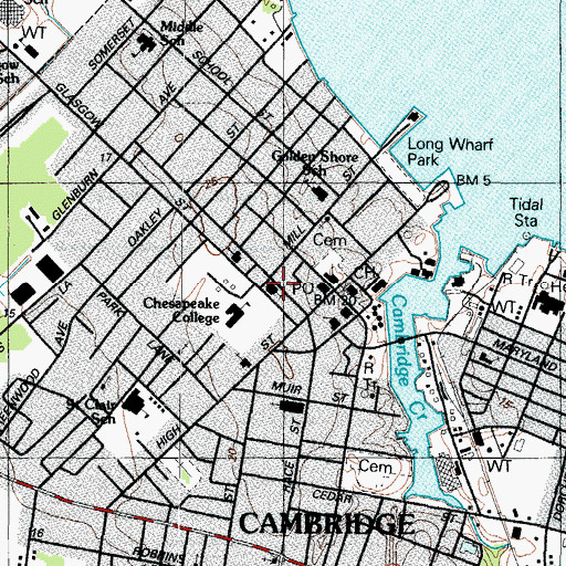 Topographic Map of Zion United Methodist Church, MD