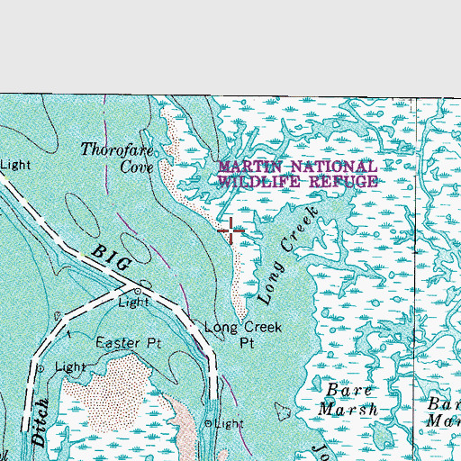 Topographic Map of Beaver Hammock, MD