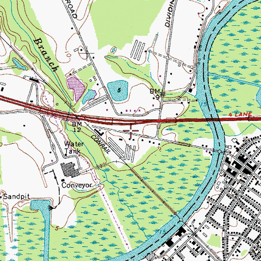 Topographic Map of Cassatt, MD
